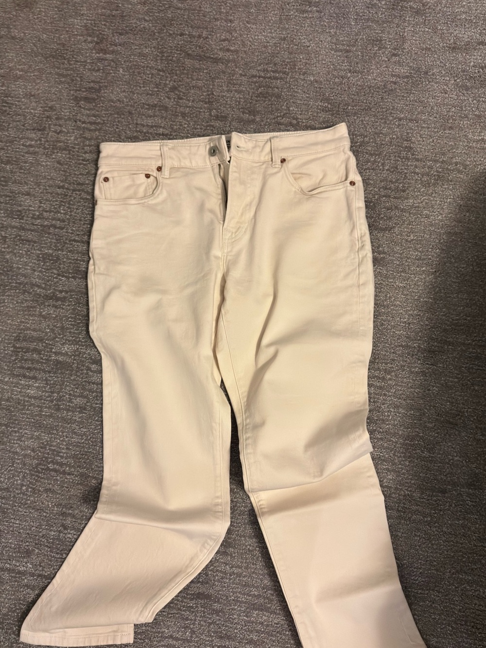 Flint and tinder white athletic tapered jeans